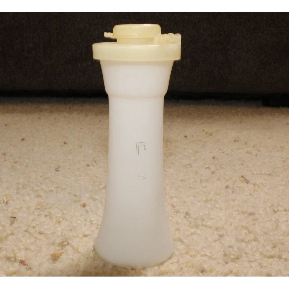 Vintage Tupperware Saltshaker Dispenser White Cream Plastic Flip Top
